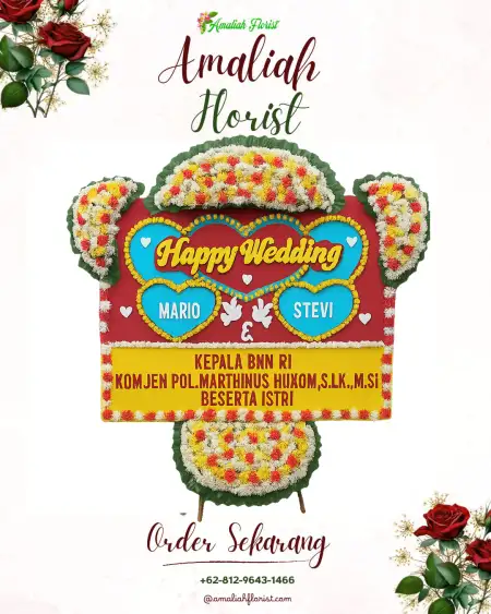 Papan Bunga Pernikahan Tembong